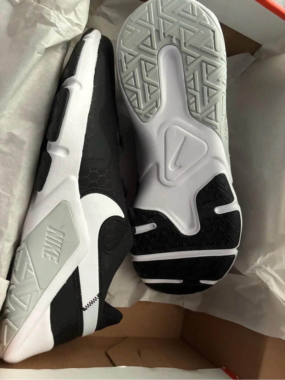 Nike Black and White Low-Top Training Shoe